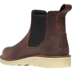 Danner Men's Bull Run Chelsea 6" Soft Toe USA Made Wedge Work Boot Brown- 15481 -Danner Shop 15481 M
